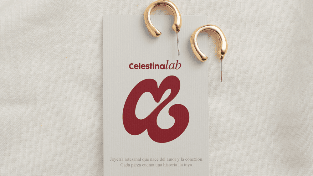 Logotipo con diseño minimalista para marca de joyería artesanal.